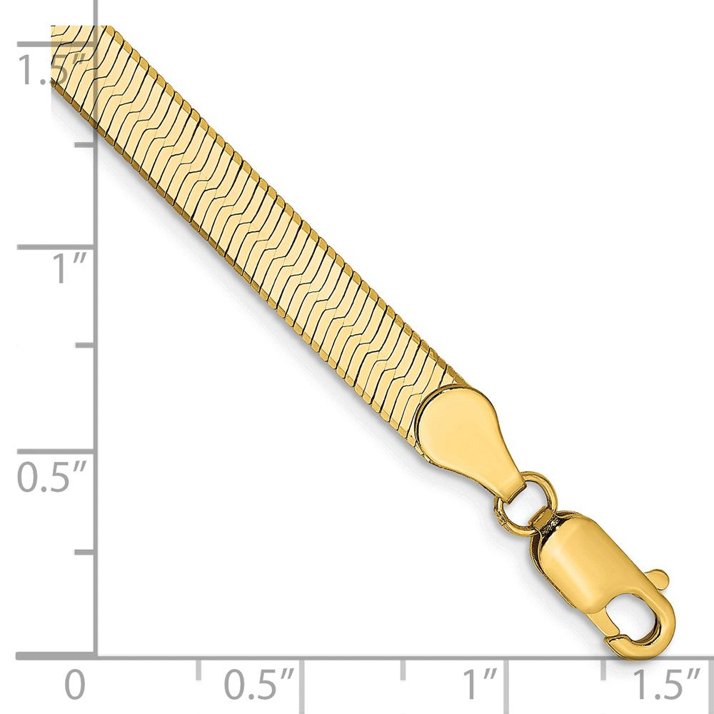 14K 5mm Silky Herringbone with Lobster Clasp Bracelet