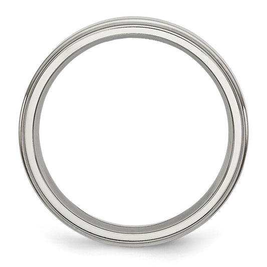 Chisel Stainless Steel Polished 5mm Ridged Edge Band