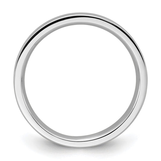 14k White Gold 3mm Standard Weight Flat Comfort Fit Wedding Band