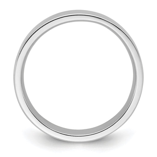 14k White Gold 5mm Standard Weight Flat Comfort Fit Wedding Band