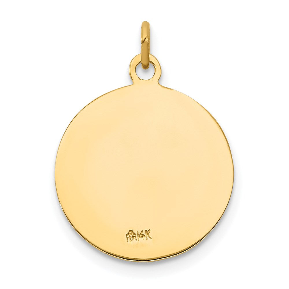 14k Polished and Satin Solid Saint Andrew Medal Charm