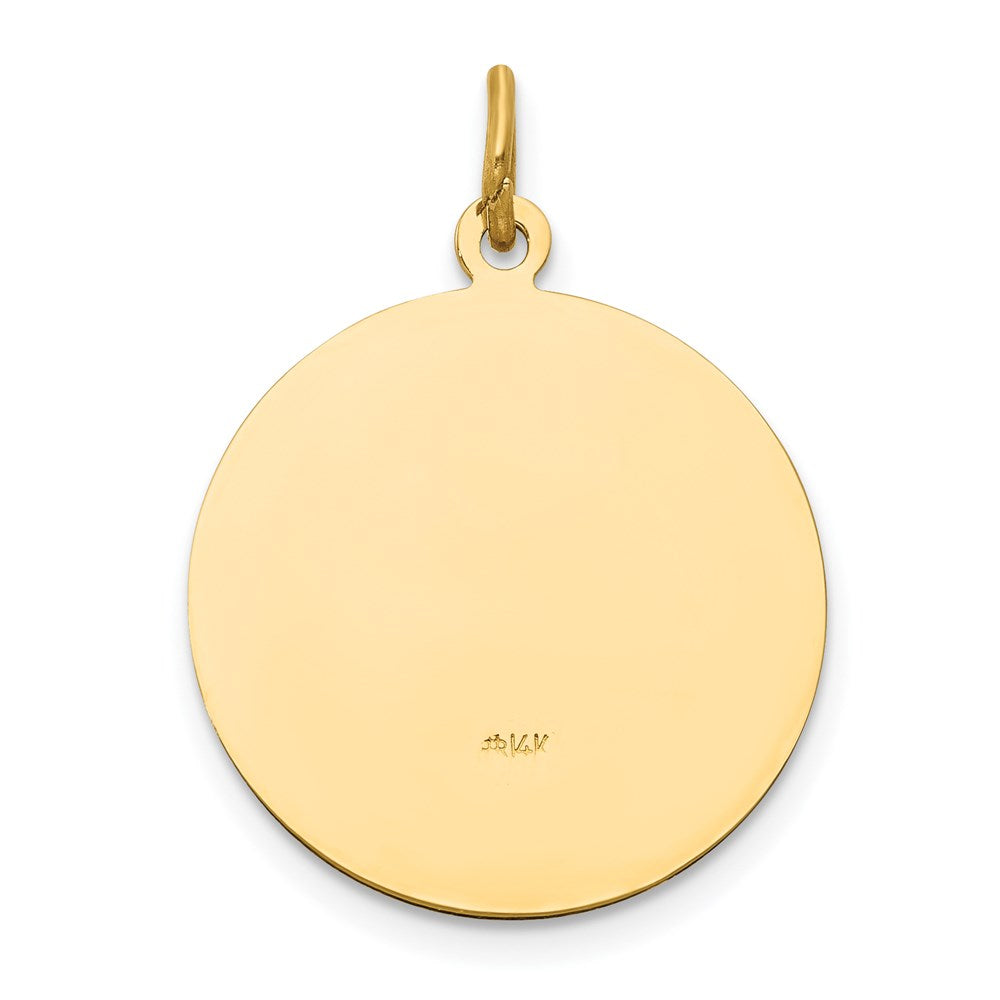 14k Polished and Satin Solid Saint Andrew Medal Pendant