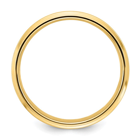 14k Yellow Gold 6mm Standard Weight Comfort Fit Brushed Satin Fancy Wedding Band