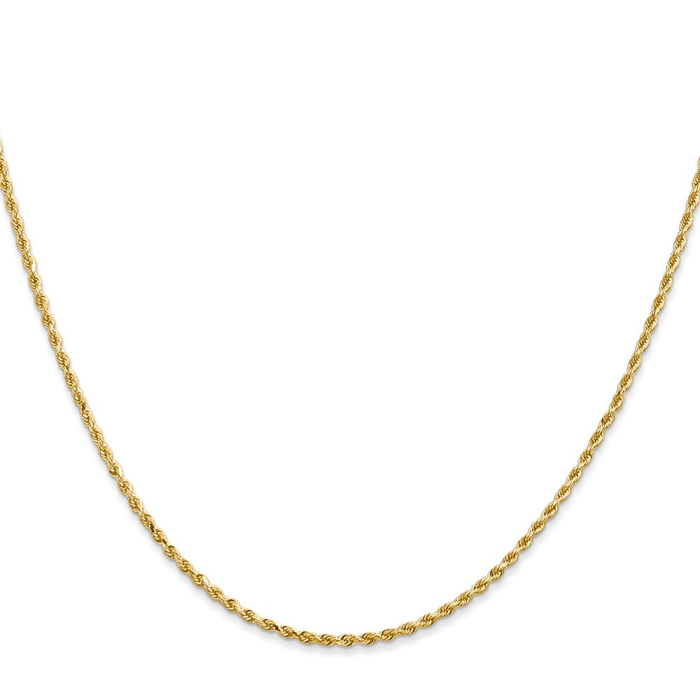14K 1.5mm Diamond-cut Rope with Lobster Clasp Chain