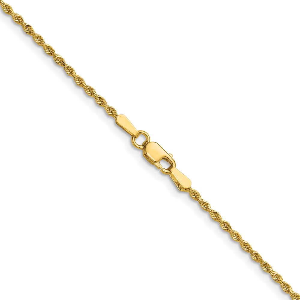 14K 1.5mm Diamond-cut Rope with Lobster Clasp Chain