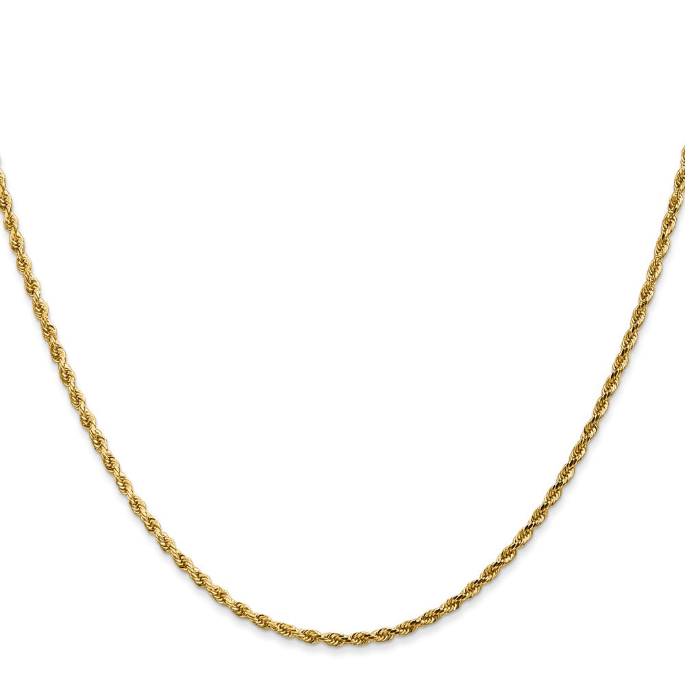 14K 1.75mm Diamond-cut Rope with Lobster Clasp Chain
