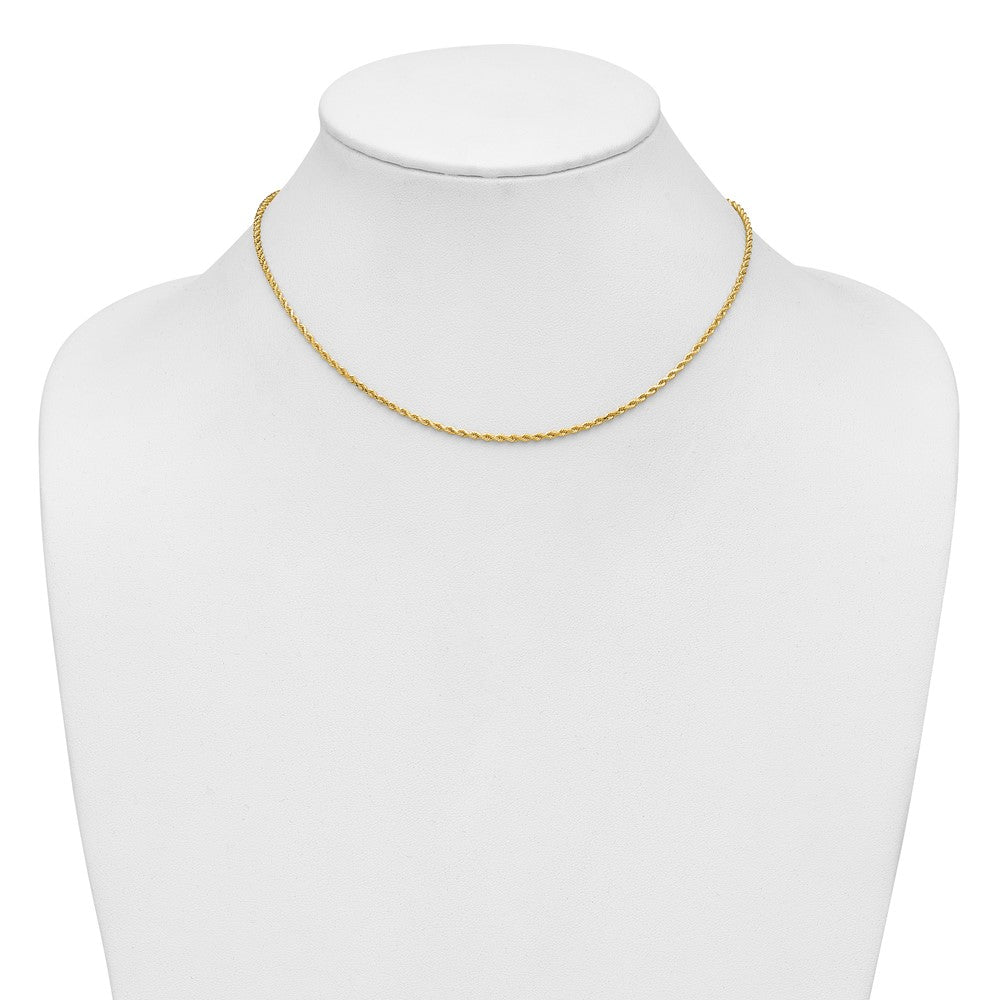 14K 1.75mm Diamond-cut Rope with Lobster Clasp Chain