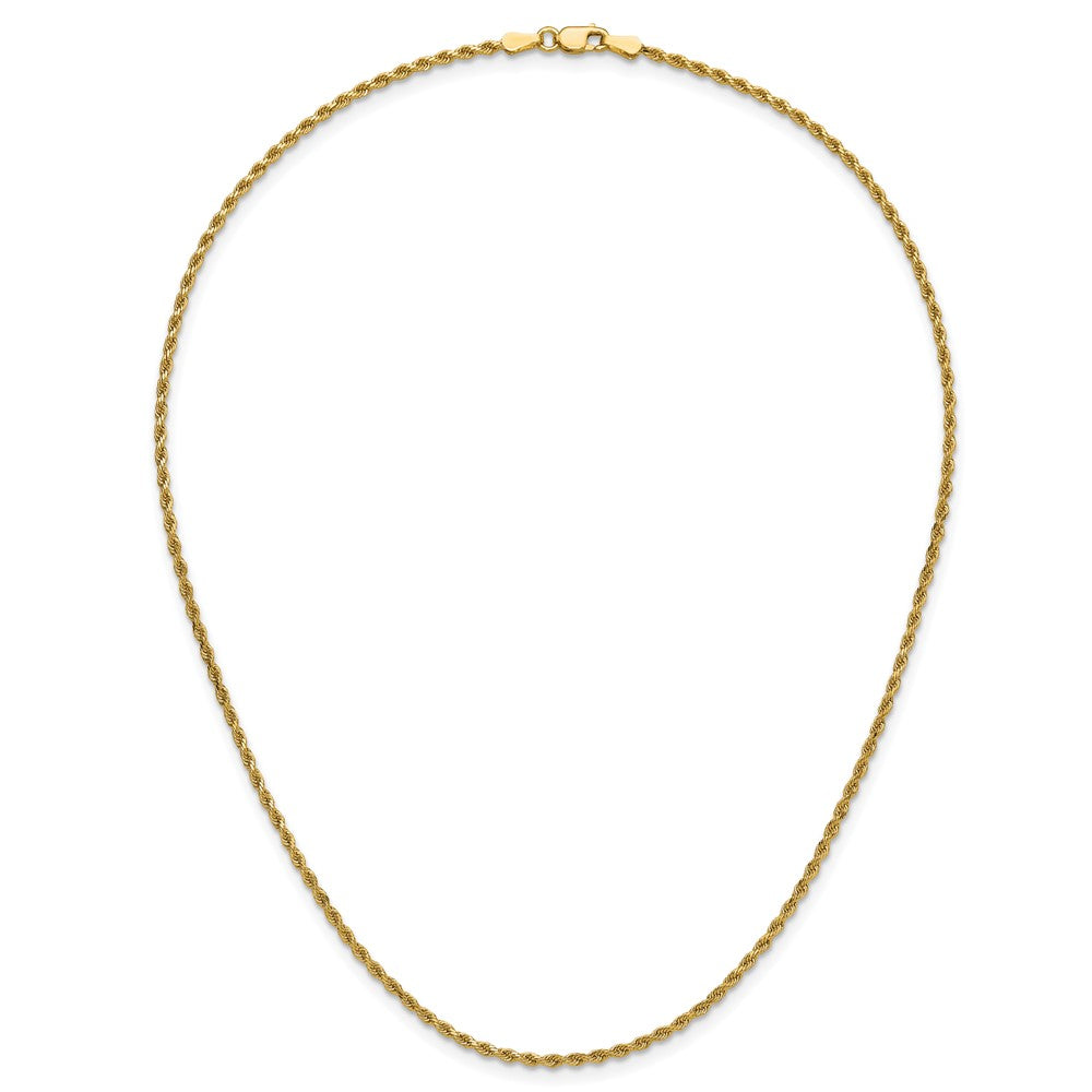 14K 1.75mm Diamond-cut Rope with Lobster Clasp Chain