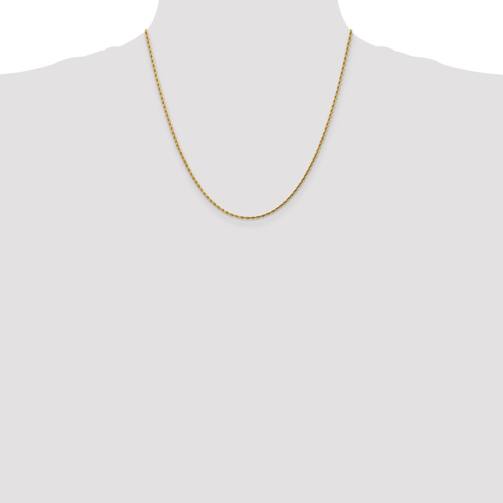 14K 1.75mm Diamond-cut Rope with Lobster Clasp Chain