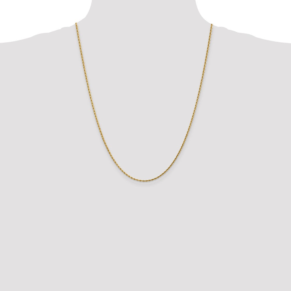 14K 1.75mm Diamond-cut Rope with Lobster Clasp Chain