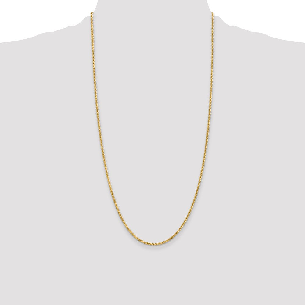 14K 2.25mm Regular Rope with Lobster Clasp Chain