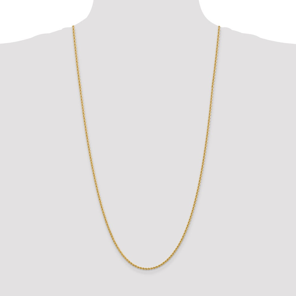 14K 2.25mm Regular Rope with Lobster Clasp Chain