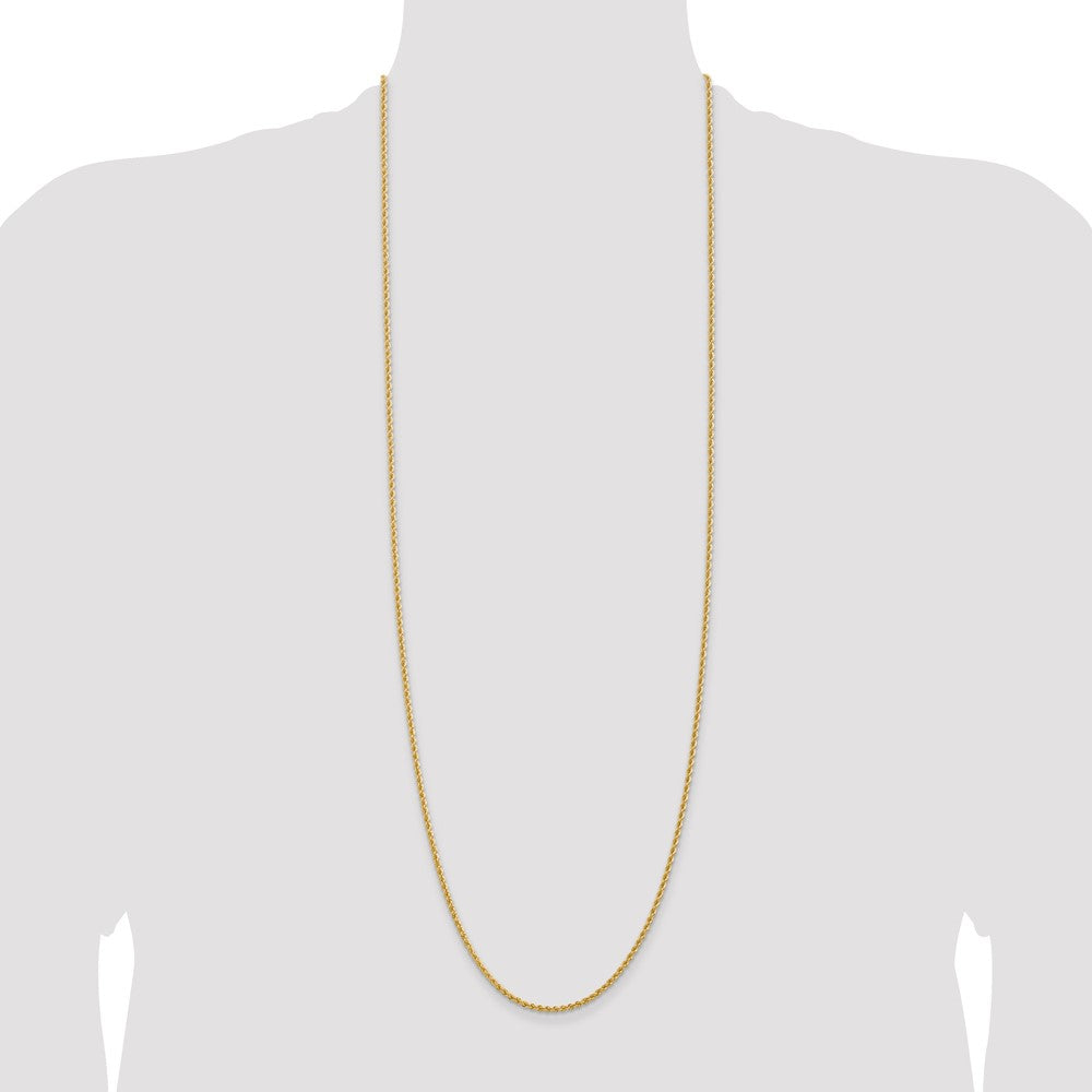14K 2.25mm Regular Rope with Lobster Clasp Chain