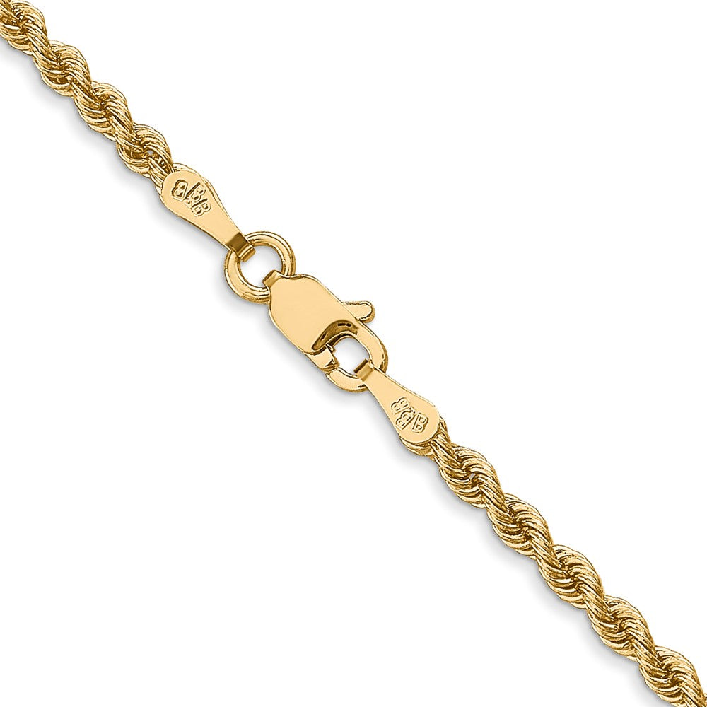 14K 2.5mm Regular Rope with Lobster Clasp Chain
