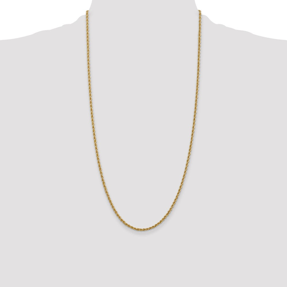 14K 2.5mm Regular Rope with Lobster Clasp Chain