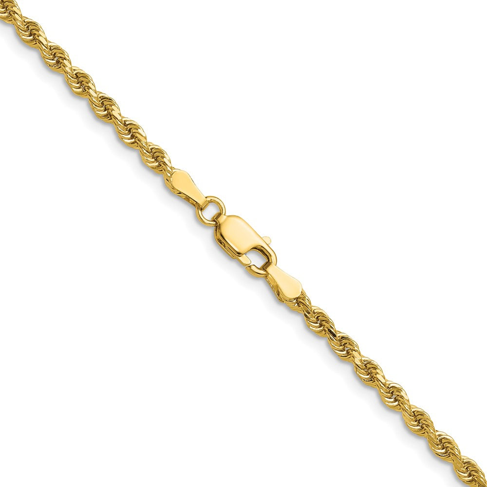 14K 2.75mm Diamond-cut Rope with Lobster Clasp Chain