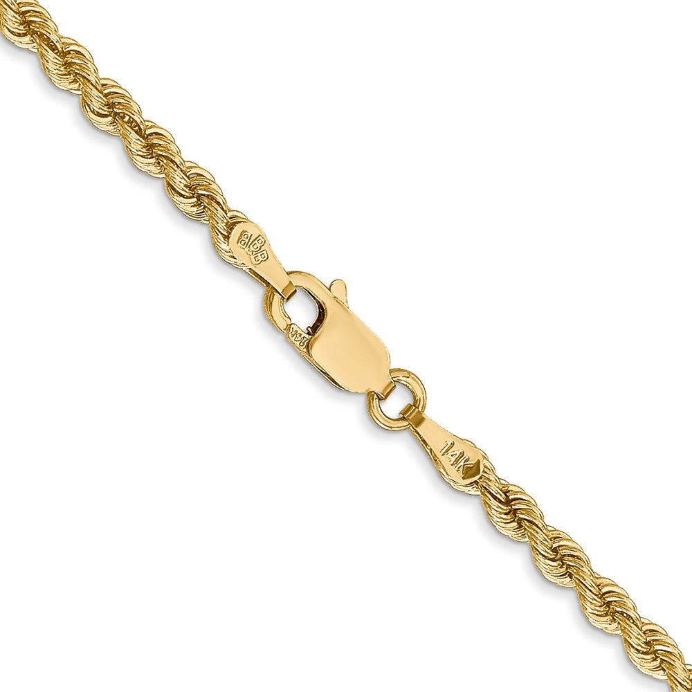 14K 2.75mm Regular Rope with Lobster Clasp Chain