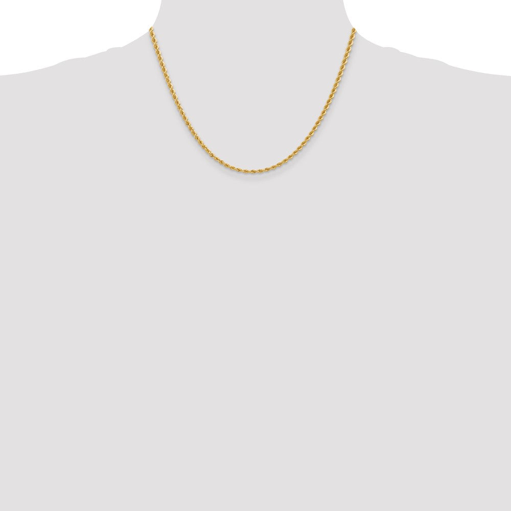 14K 2.75mm Regular Rope with Lobster Clasp Chain