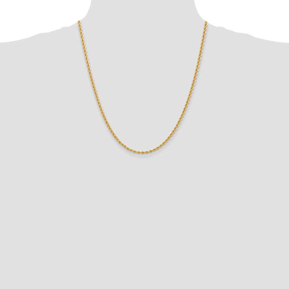 14K 2.75mm Regular Rope with Lobster Clasp Chain
