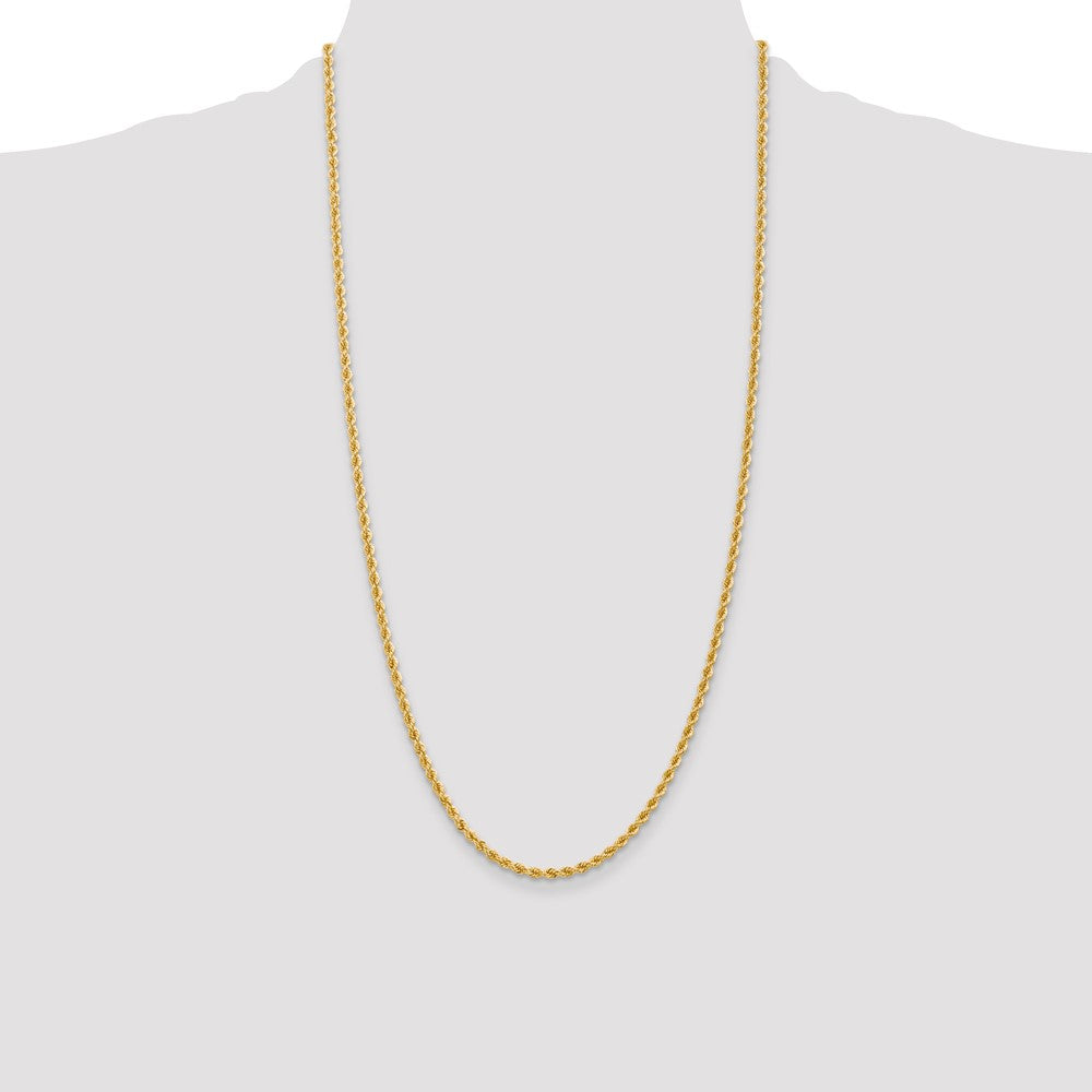 14K 2.75mm Regular Rope with Lobster Clasp Chain