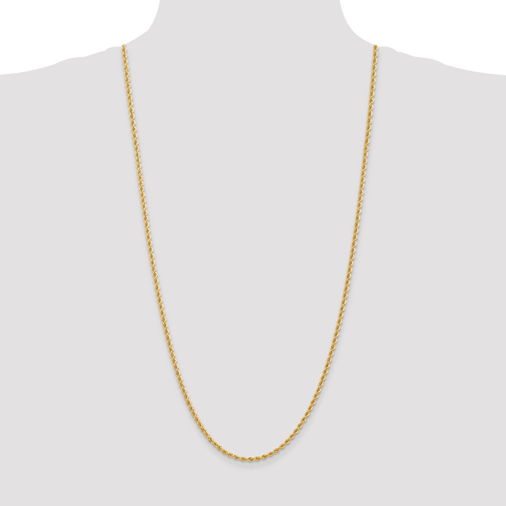 14K 2.75mm Regular Rope with Lobster Clasp Chain