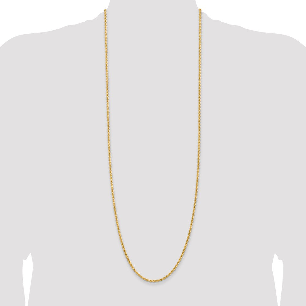 14K 2.75mm Regular Rope with Lobster Clasp Chain