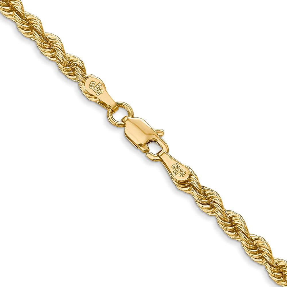 14K 3mm Regular Rope with Lobster Clasp Chain