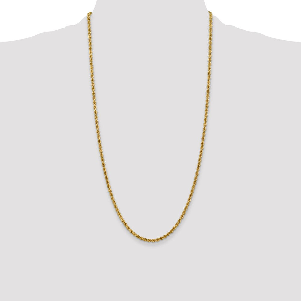 14K 3mm Regular Rope with Lobster Clasp Chain
