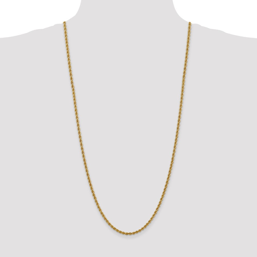 14K 3mm Regular Rope with Lobster Clasp Chain