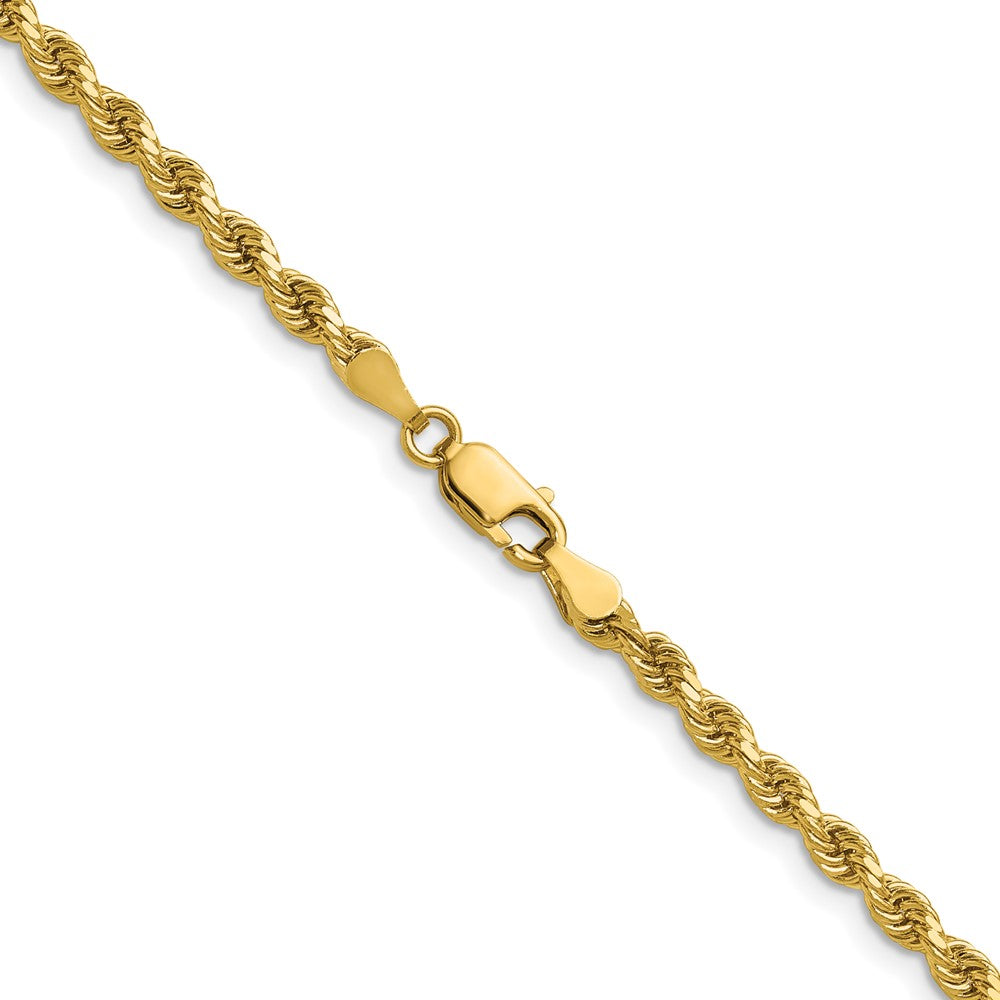 14K 3.25mm Diamond-cut Rope with Lobster Clasp Chain