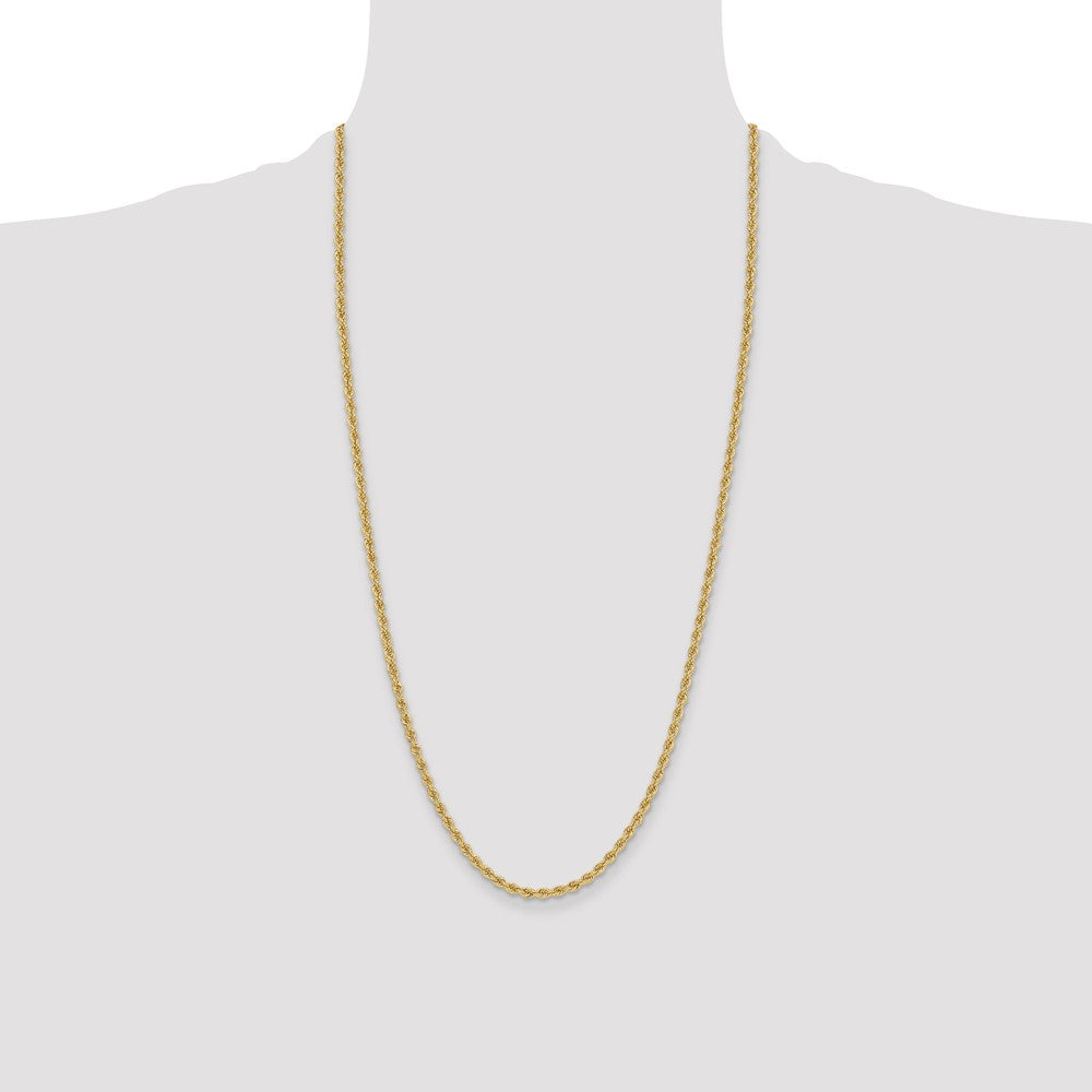 14k 3.3mm Regular Rope Chain