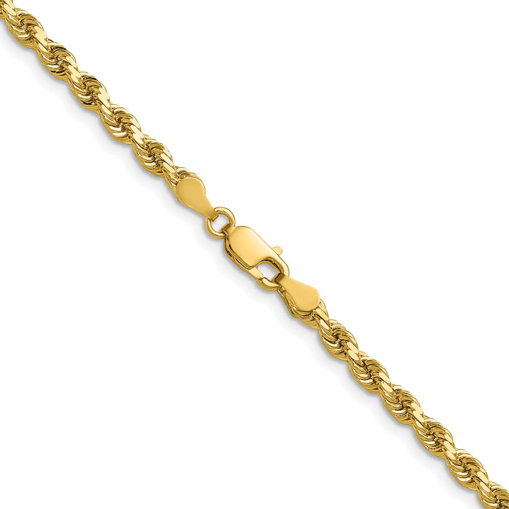 14K 3.5mm Diamond-cut Rope with Lobster Clasp Chain