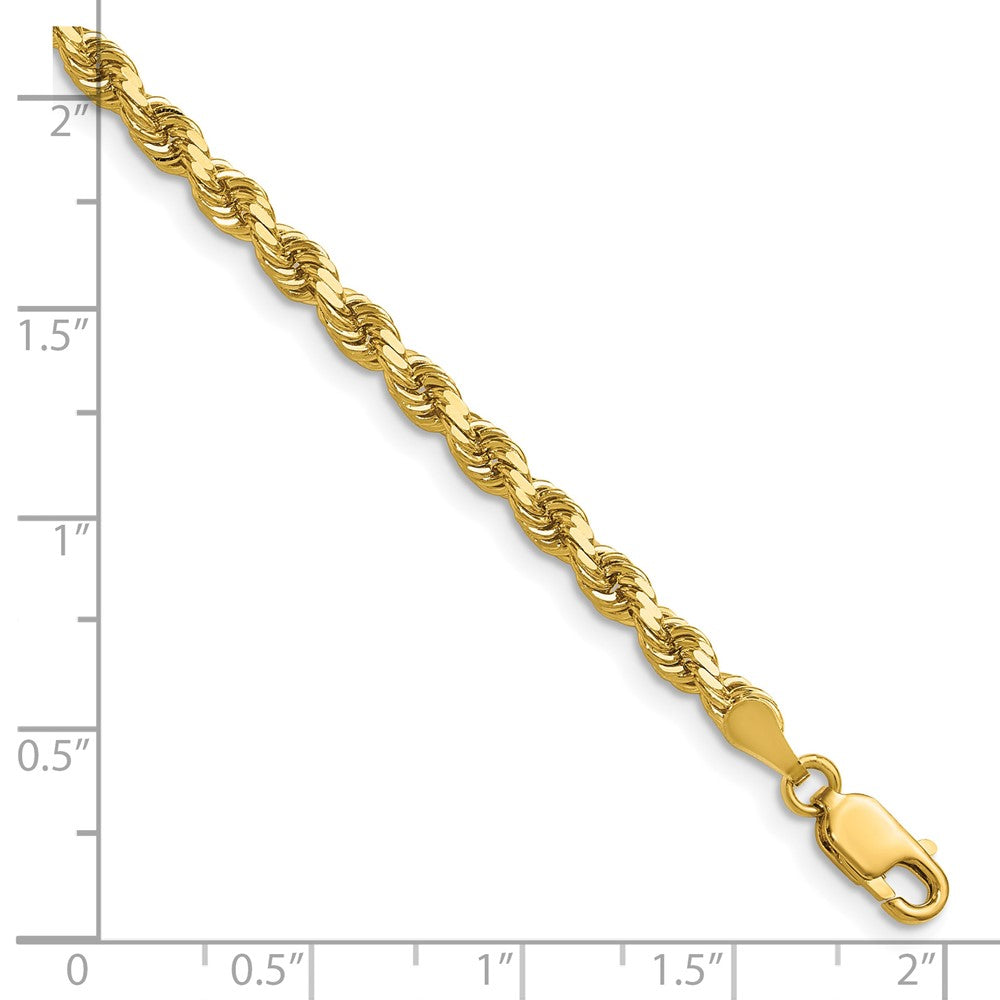 14K 3.5mm Diamond-cut Rope with Lobster Clasp Chain