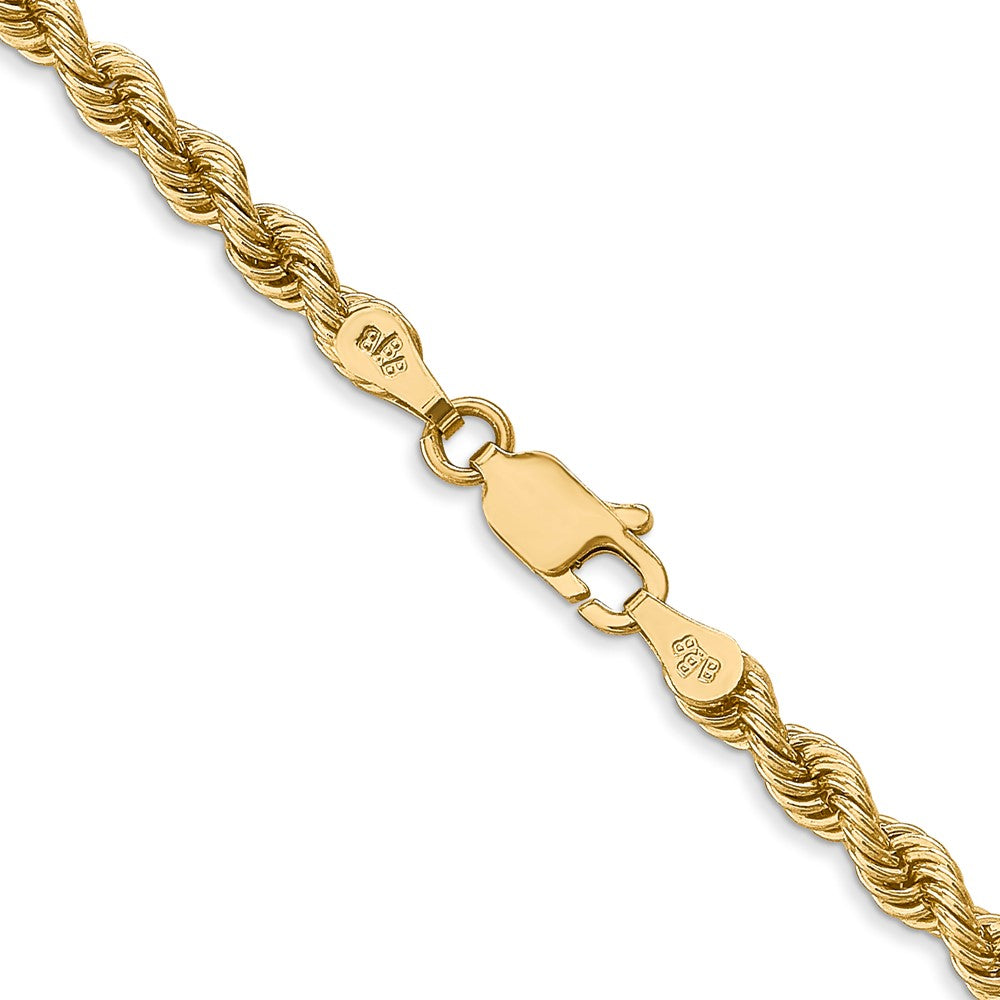 14K 3.65mm Regular Rope with Lobster Clasp Chain