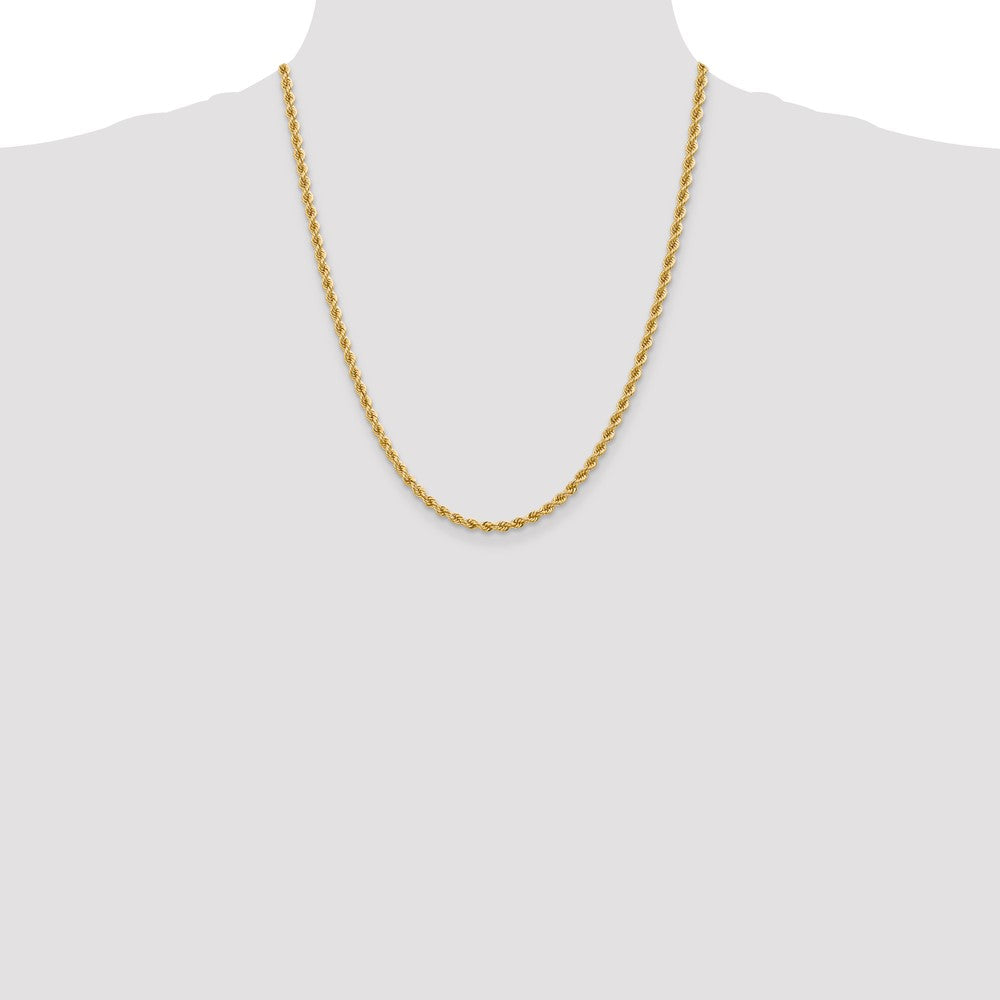 14K 3.65mm Regular Rope with Lobster Clasp Chain