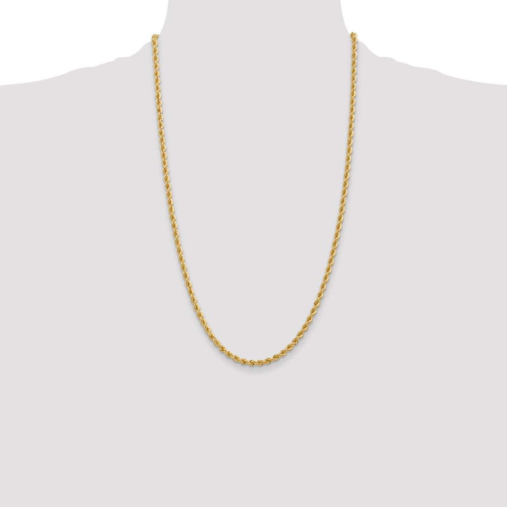 14K 3.65mm Regular Rope with Lobster Clasp Chain