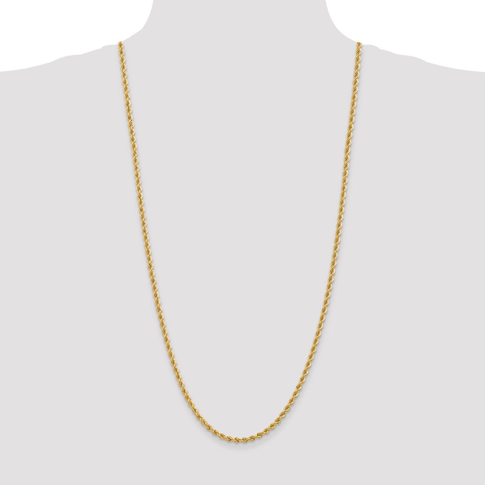 14K 3.65mm Regular Rope with Lobster Clasp Chain