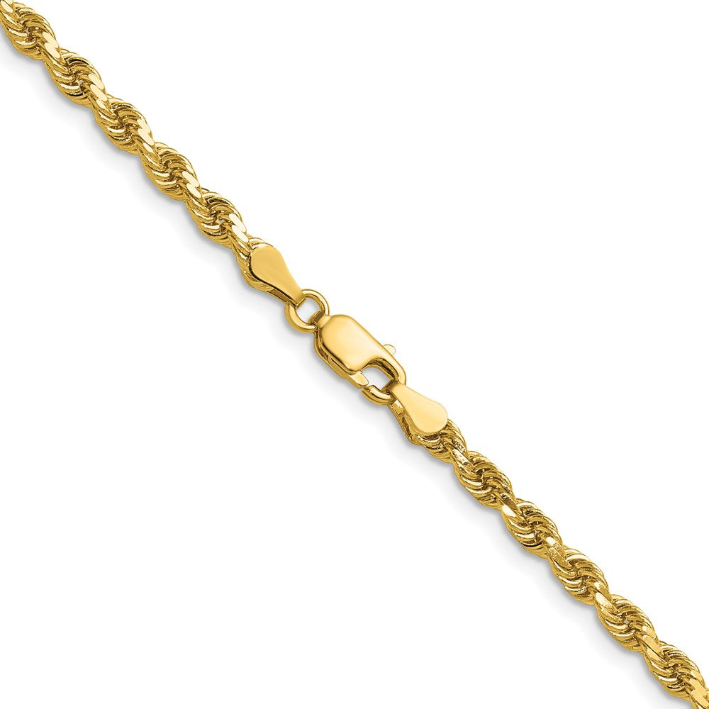 14K 3.75mm Diamond-cut Rope with Lobster Clasp Chain
