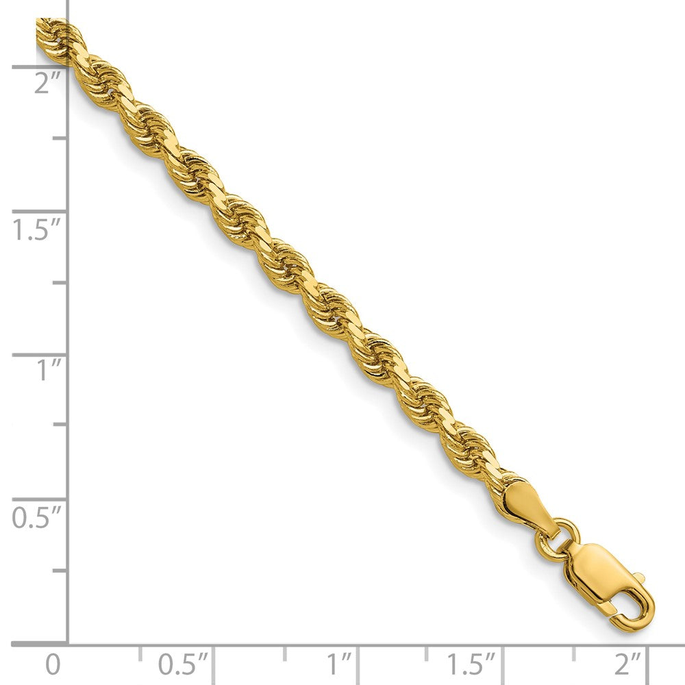 14K 3.75mm Diamond-cut Rope with Lobster Clasp Chain