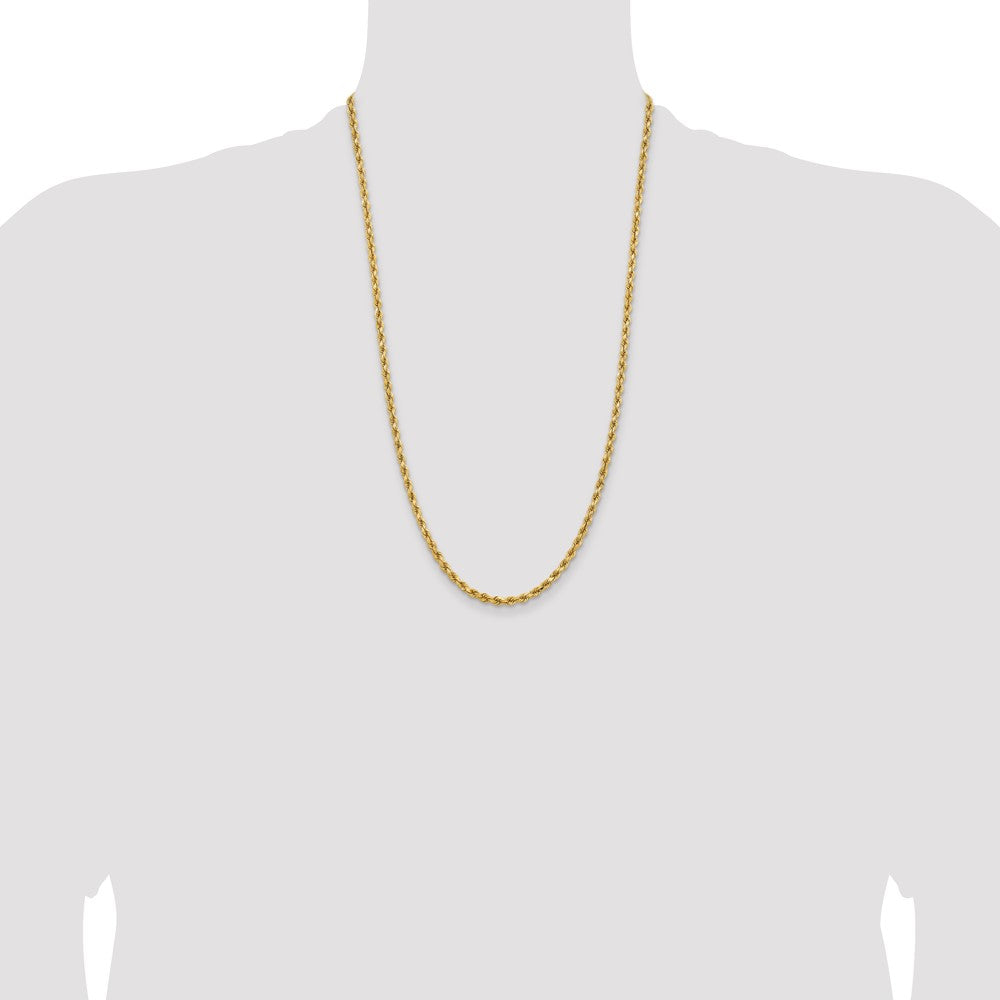 14K 3.75mm Diamond-cut Rope with Lobster Clasp Chain