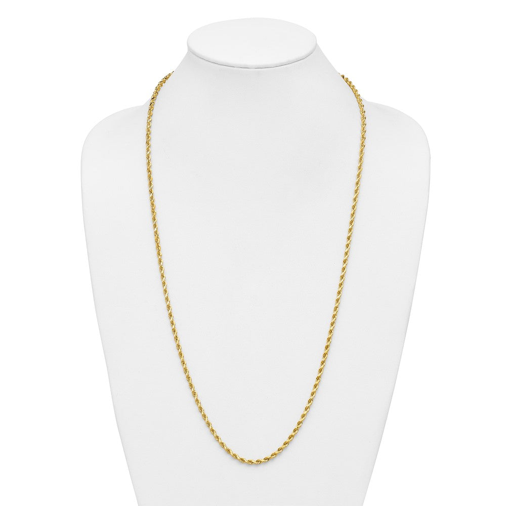 14K 3.75mm Diamond-cut Rope with Lobster Clasp Chain