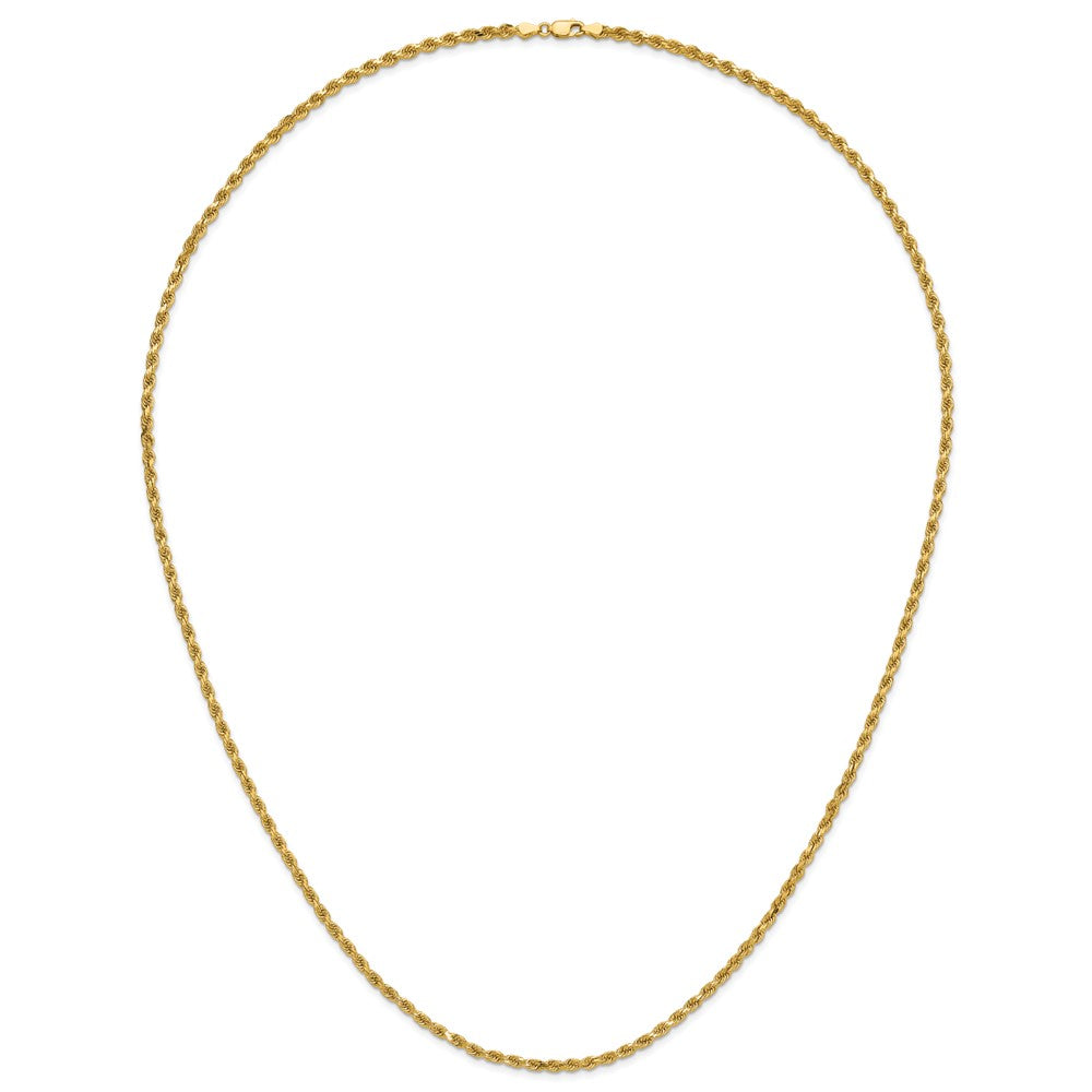 14K 3.75mm Diamond-cut Rope with Lobster Clasp Chain