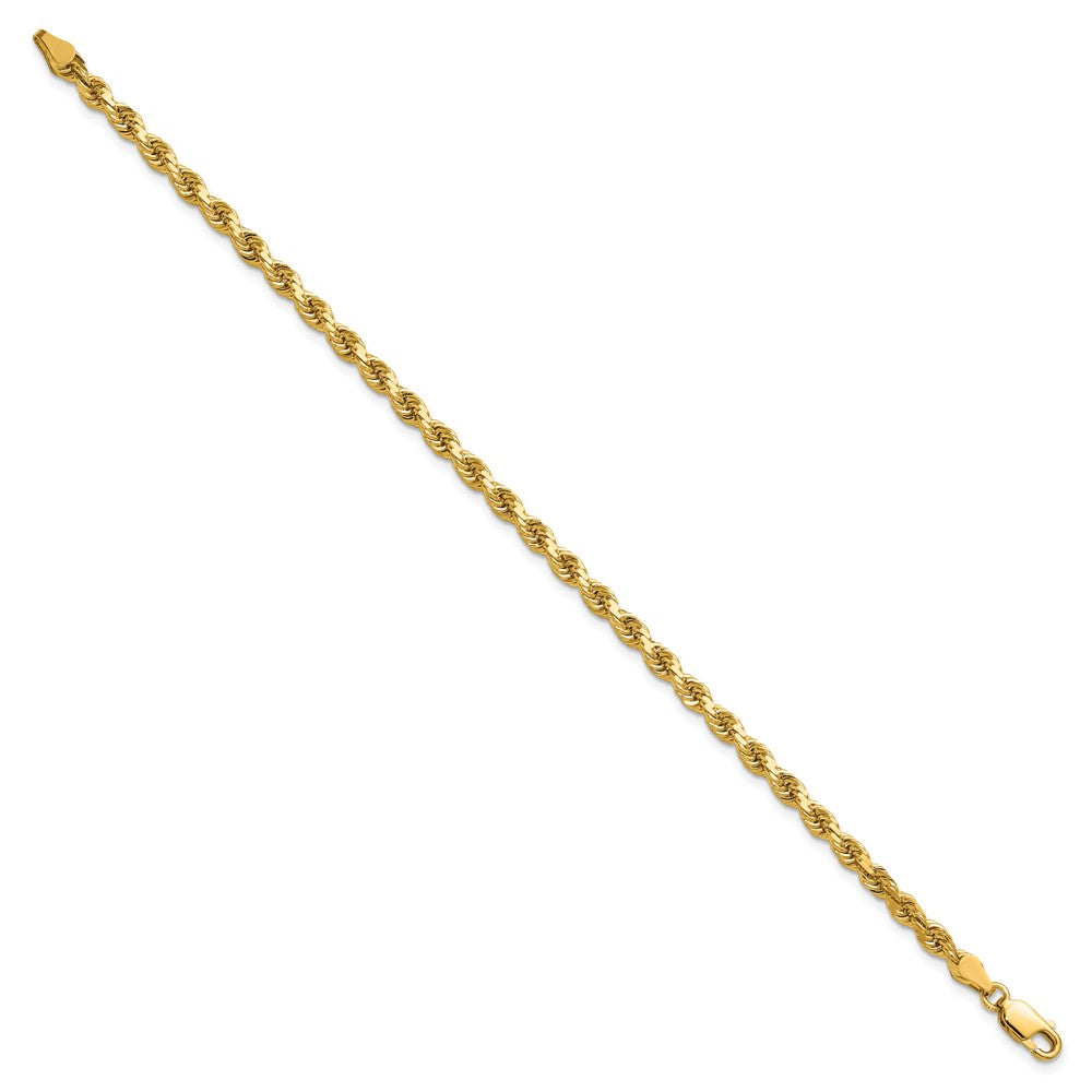 14K 3.75mm Diamond-cut Rope with Lobster Clasp Chain