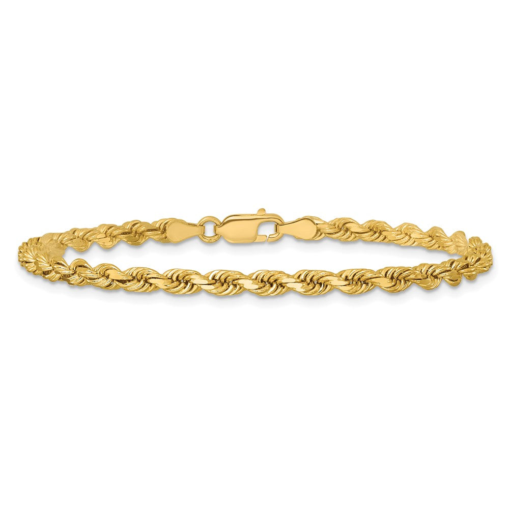 14K 3.75mm Diamond-cut Rope with Lobster Clasp Chain