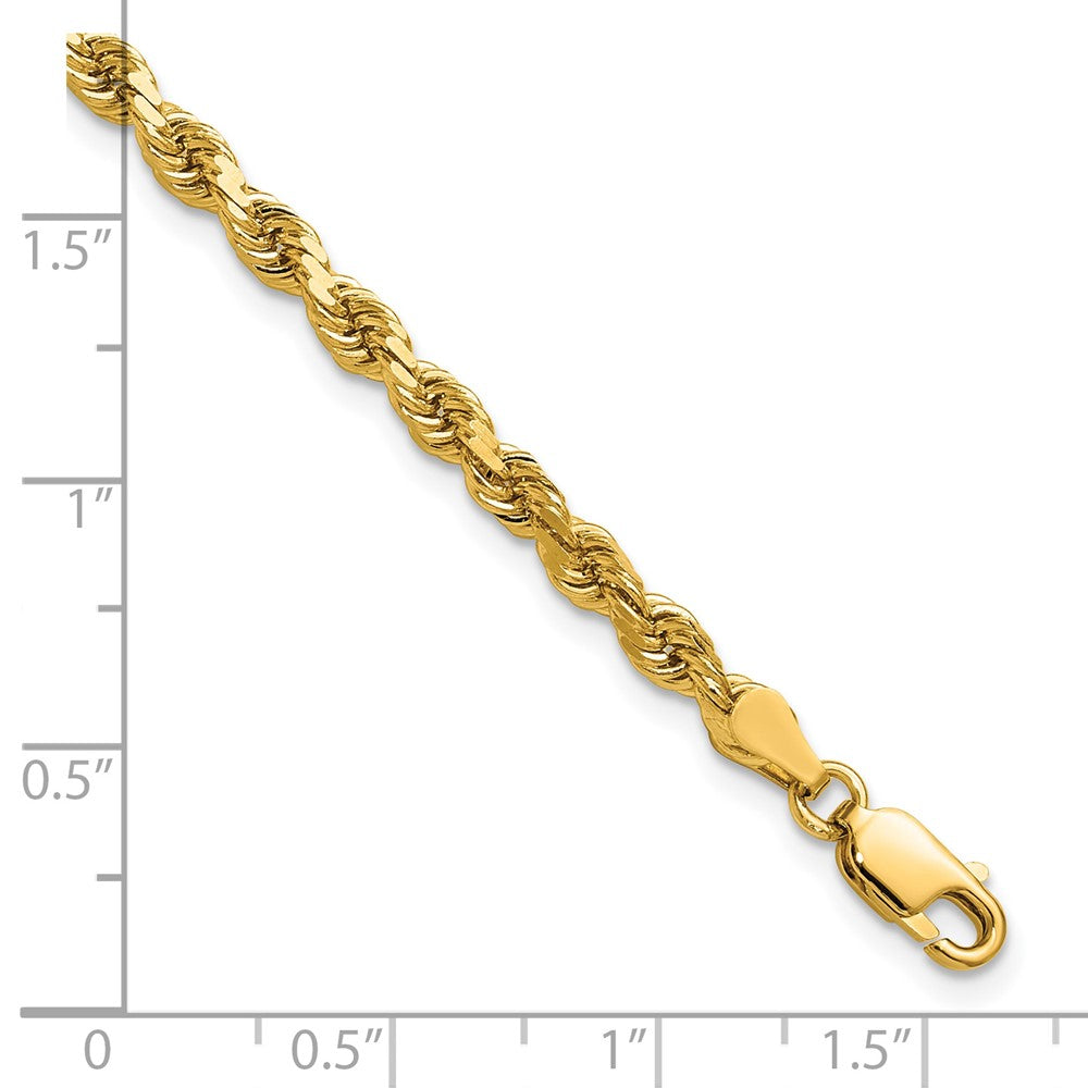 14K 3.75mm Diamond-cut Rope with Lobster Clasp Chain