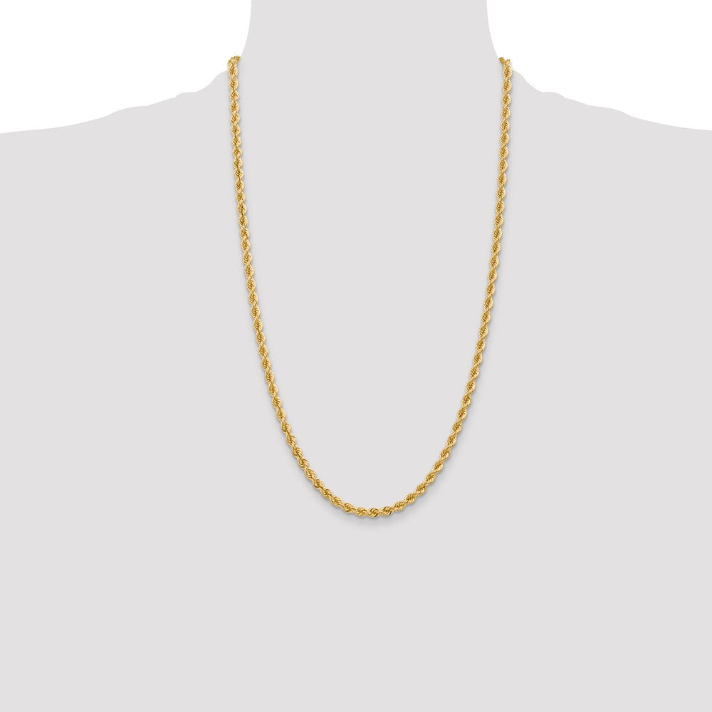 14K 4mm Regular Rope with Lobster Clasp Chain