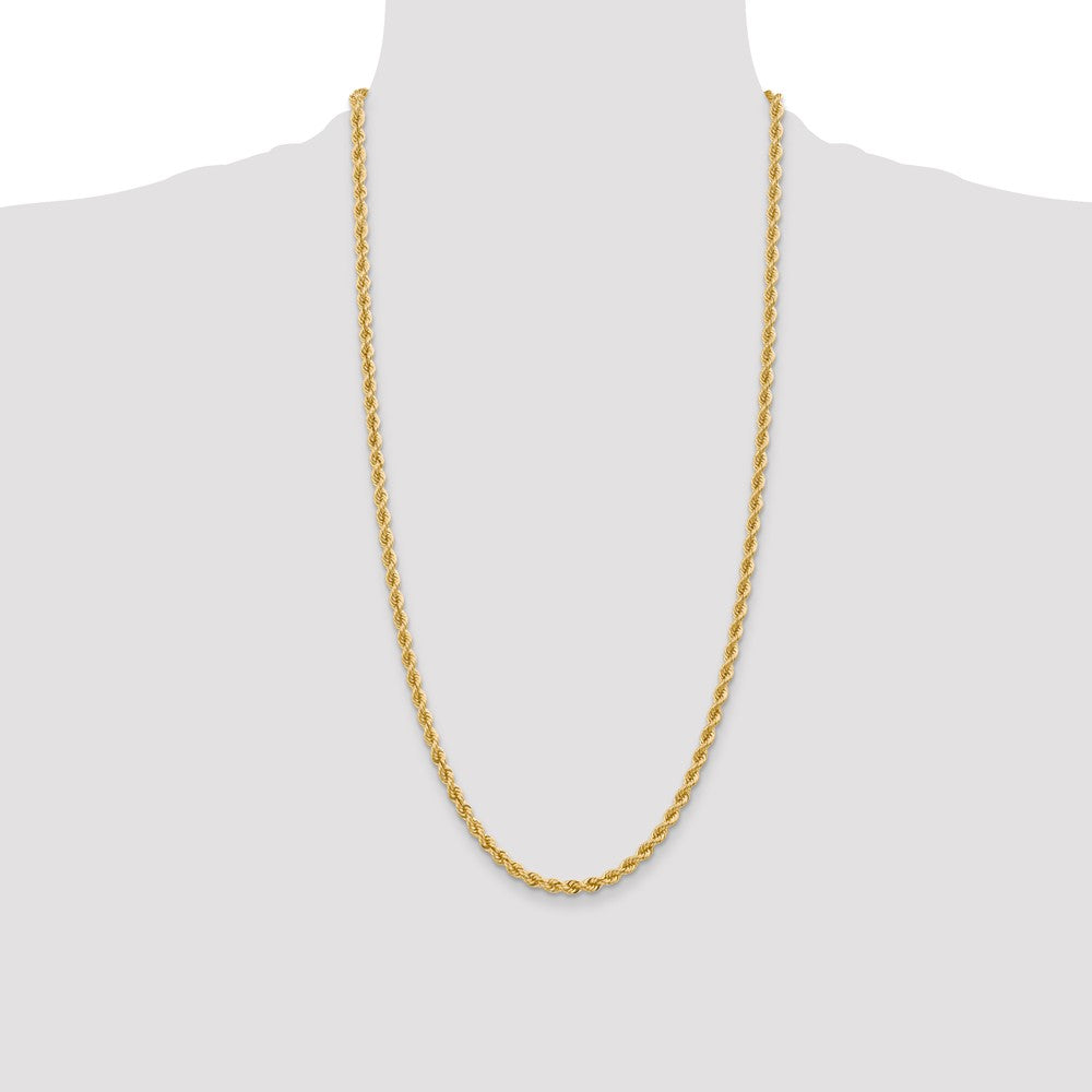 14K 4mm Regular Rope with Lobster Clasp Chain