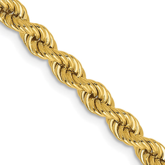 14K 4mm Regular Rope with Lobster Clasp Chain
