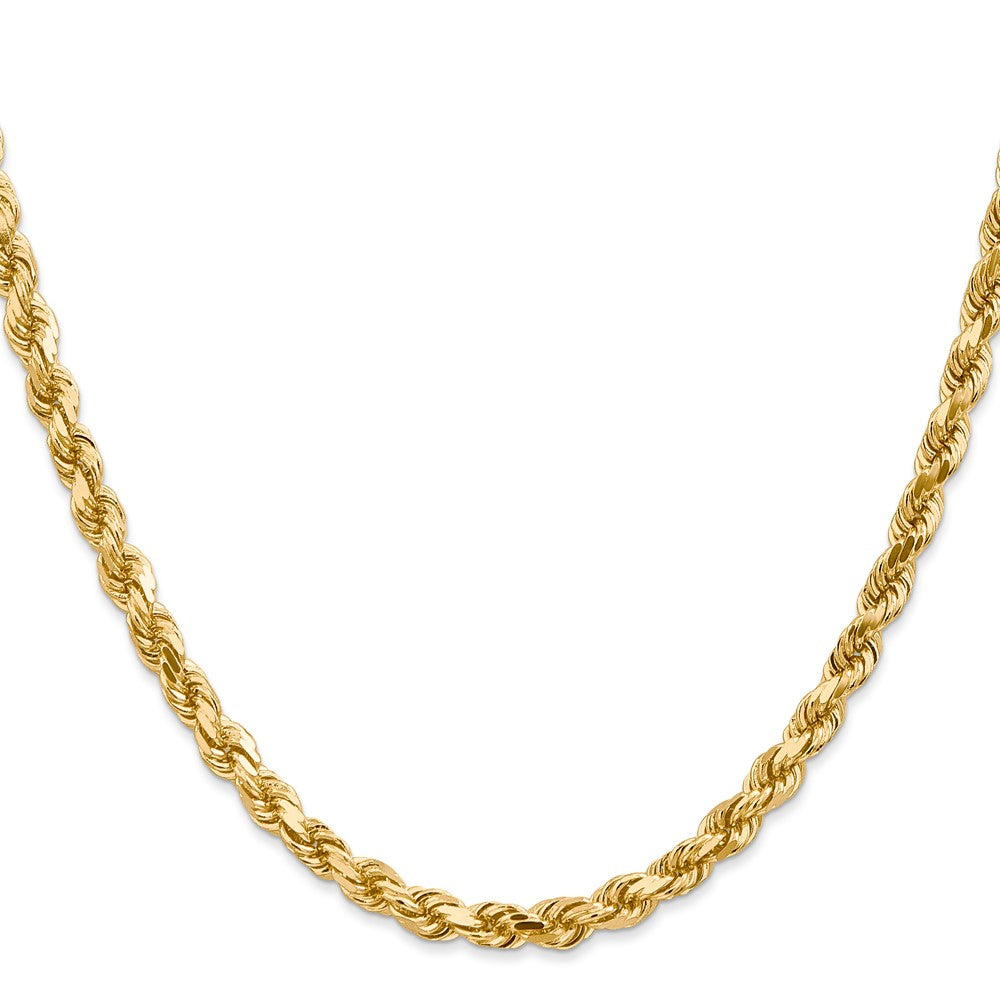14K 4.5mm Diamond-cut Rope with Lobster Clasp Chain