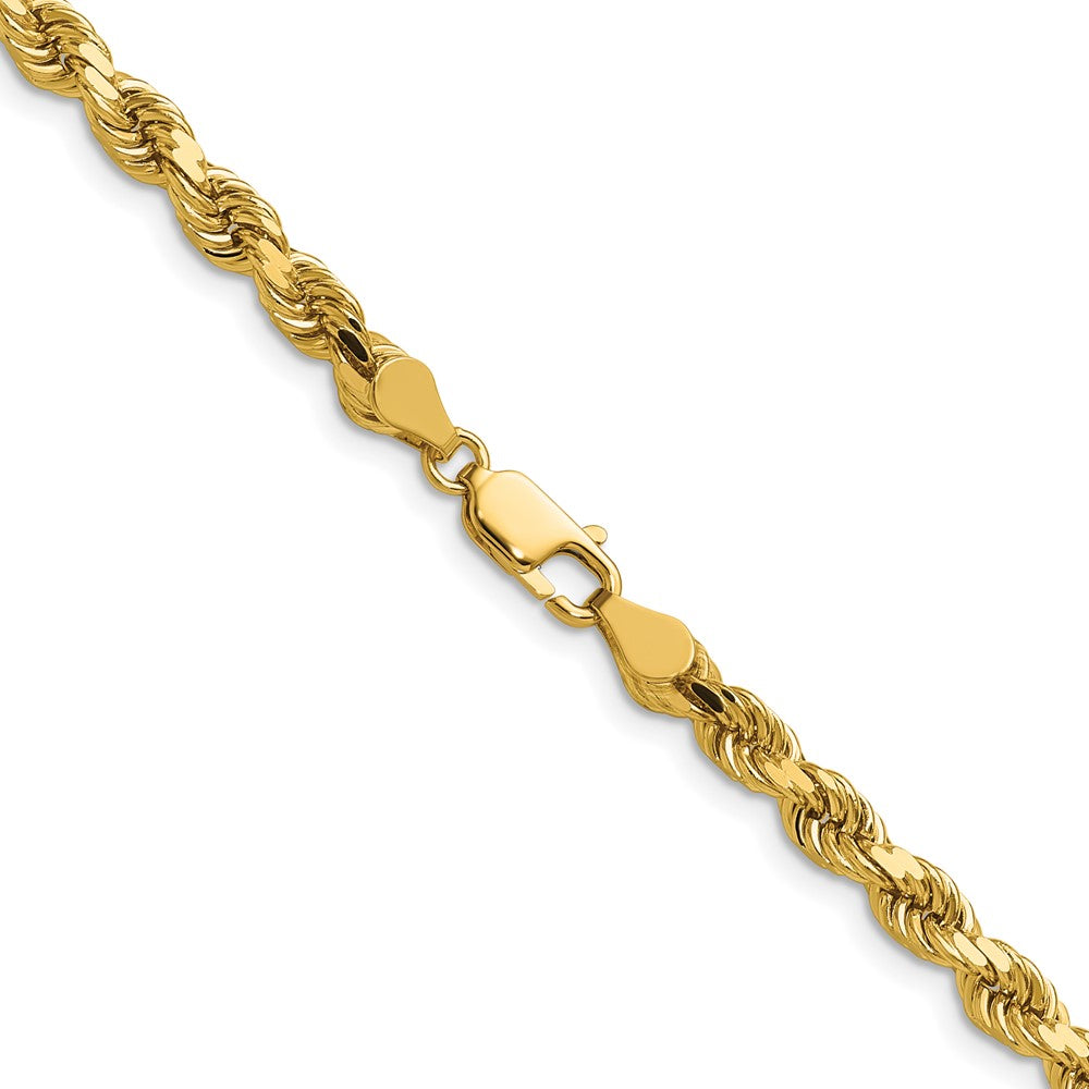 14K 4.5mm Diamond-cut Rope with Lobster Clasp Chain